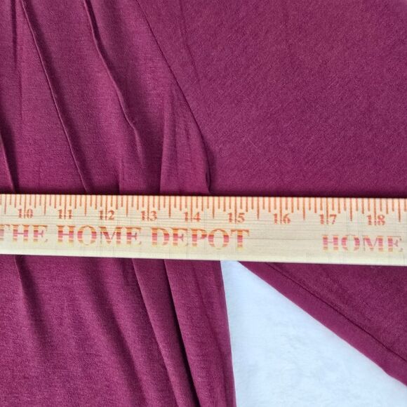 Merokeety Pullover Women Small Wine Red Long Sleeve Blouse Detailed Neckline - Picture 5 of 6